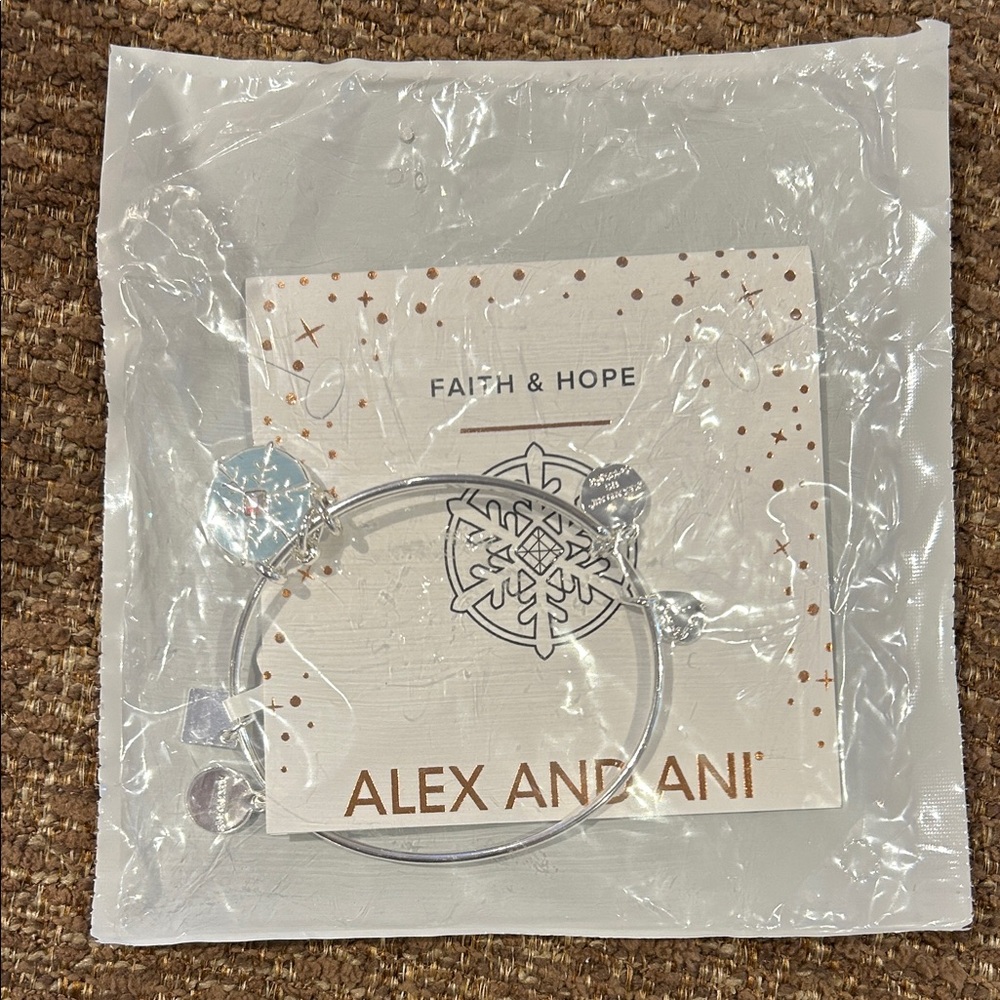 Alex and Ani Silver Charm Bangle